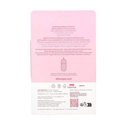 Afterspa, Amazing Makeup Remover, Rosa, 1 Tuch
