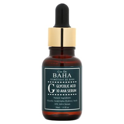 Cos de Baha, G, Glycolic Acid 10 AHA Serum, 1 fl Oz (30 ml)