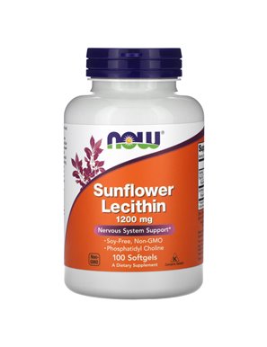 NOW Foods, Sunflower Lecithin, 1,200 mg, 100 Softgels NOW Foods, Sunflower Lecithin, 1,200 mg, 100 Softgels