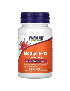 NOW Foods, Vitamin B12 Methyl, 1000 µg, 100 Lutschtabletten NOW Foods, Vitamin B12 Methyl, 1000 µg, 100 Lutschtabletten