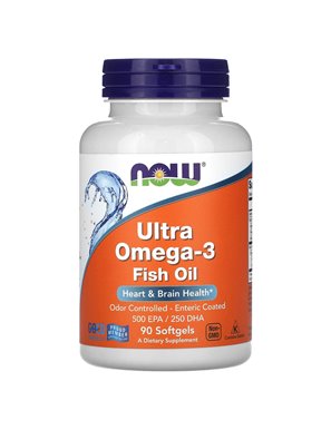 NOW Foods, Olej rybny Ultra Omega-3, 90 miękkich kapsułek
