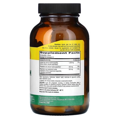 Country Life, Mininy Celu, Calcium-Magnesium-Komplex, 90 Tabletten