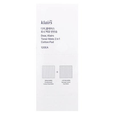 Dear, Klairs, Mate 2 in 1 toner cotton pad