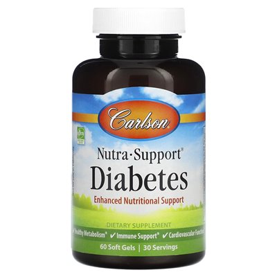 Carlson, Nutra-Support ™, Diabetes, 60 miękkich żeli