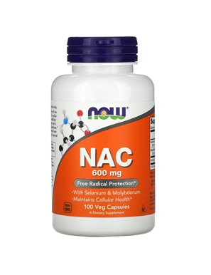 NOW Foods, NAC, 600 mg, 100 kapsułek roślinnych NOW Foods, NAC, 600 mg, 100 kapsułek roślinnych