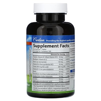 Carlson, B Complete 50, 100 tablets