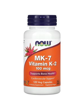 NOW Foods, Witamina K2 MK-7, 120 µg, 100 kapsułek roślinnych