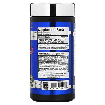Allmax, Tribx90®, 750 mg, 90 Kapseln