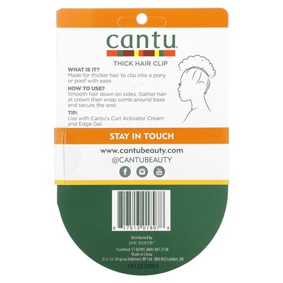 Cantu, gruby klips do włosów, dodatkowy przytrzymanie, 1 klips