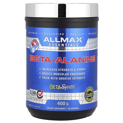 Allmax, Essentials, beta-alanine, 3.2 g, 14.11 oz (400 g)