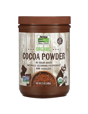 NOW Foods, Prawdziwe Jedzenie, Ekologiczny Proszek Kakaowy, 12 uncji (340 g)