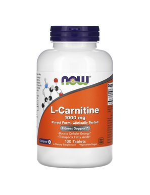 NOW Foods, L-Carnitin, 1000 mg, 100 Tabletten NOW Foods, L-Carnitin, 1000 mg, 100 Tabletten