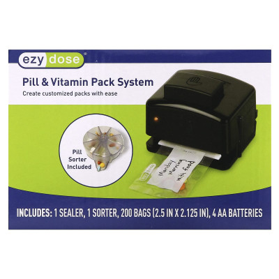 Ezy Dose, Pill &amp Vitamin Pack System, 1 zestaw