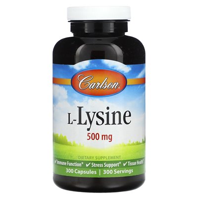 Carlson, L-Lysine, 500 mg, 300 kapsułek