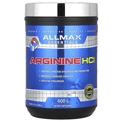 Allmax, Essentials, arginina HCl, 5 g, 14,11 uncji (400 g) Allmax, Essentials, arginina HCl, 5 g, 14,11 uncji (400 g)