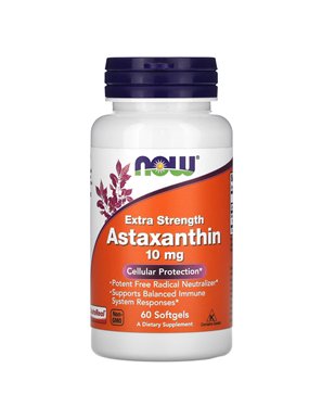 NOW Foods, Astaxanthin, Extra Strength, 10 mg, 60 Softgels NOW Foods, Astaxanthin, Extra Strength, 10 mg, 60 Softgels