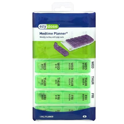 Ezy dawka, cotygodniowe pop-outs Medtime Planner, Medium, 1 Count