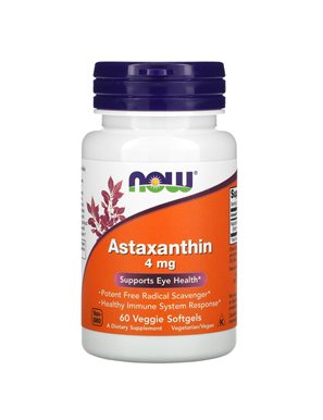 NOW Foods, Astaksantyna, 4 mg, 60 Wegetariańskich Softgeli NOW Foods, Astaksantyna, 4 mg, 60 Wegetariańskich Softgeli