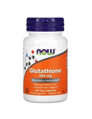 NOW Foods, Glutathione, 250mg, 60 Vegetarian Capsules NOW Foods, Glutathione, 250mg, 60 Vegetarian Capsules