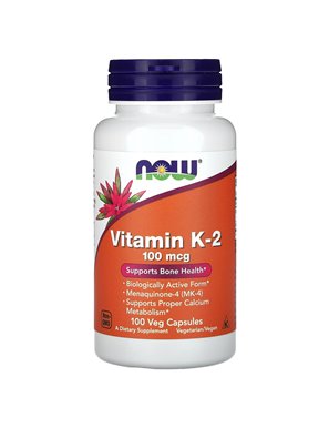 NOW Foods, Vitamin K-2, 100 µg, 100 Gemüsekapseln NOW Foods, Vitamin K-2, 100 µg, 100 Gemüsekapseln