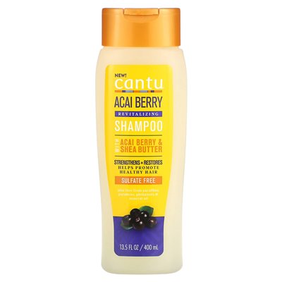 Cantu, rewitalizujący szampon, Acai Berry, 13,5 Fl Oz (400 ml) Cantu, rewitalizujący szampon, Acai Berry, 13,5 Fl Oz (400 ml)
