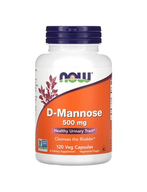 NOW Foods, D-Mannose, 500 mg, 120 vegetarische Kapseln NOW Foods, D-Mannose, 500 mg, 120 vegetarische Kapseln