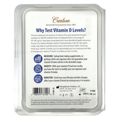 Carlson, zestaw testowy witaminy D, 1 zestaw