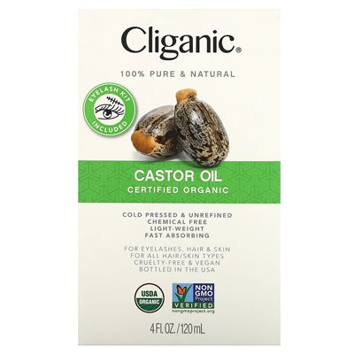 Ciganic, organiczny olej rycynowy, 4 fl oz (120 ml)