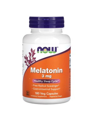 NOW Foods, Melatonin, 3 mg, 180 vegetarische Kapseln NOW Foods, Melatonin, 3 mg, 180 vegetarische Kapseln
