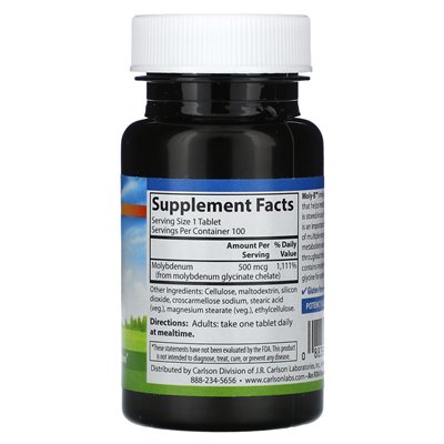 Carlson, Moly-B, 100 vegetarische Tabletten