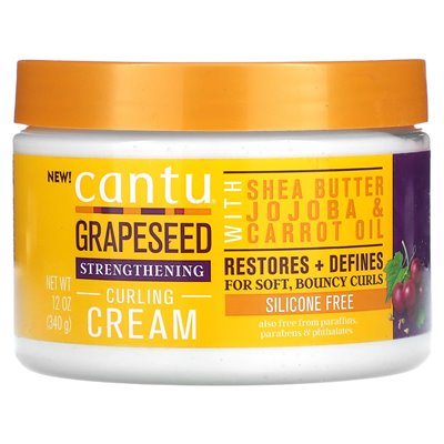 Cantu, krem do curlingu wzmacniającego winogron, 12 uncji (340 g) Cantu, krem do curlingu wzmacniającego winogron, 12 uncji (340 g)