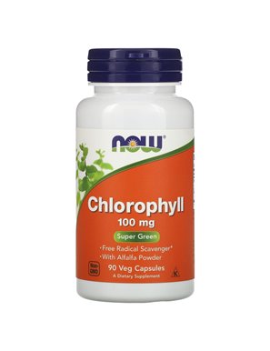 NOW Foods, Chlorophyll, 100 mg, 90 vegetarische Kapseln