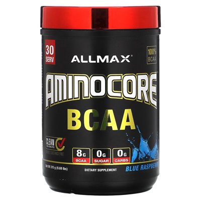 Allmax, Aminocore ™ BCAA, Blue Raspberry, 0,69 funtów (315 g) Allmax, Aminocore ™ BCAA, Blue Raspberry, 0,69 funtów (315 g)