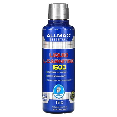 Allmax, Flüssiges L-Carnitin 1500, Blaue Himbeere, 16 oz (473 ml)