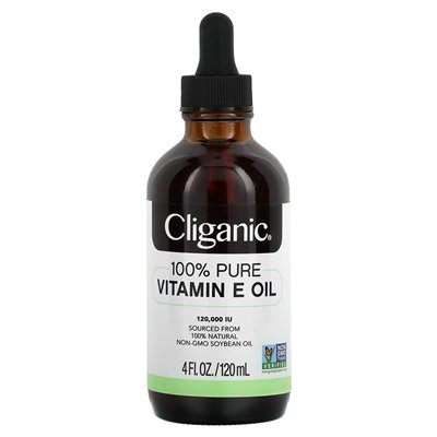 Cliganic, 100% Pure & Natural, Vitamin E Oil, 120,000 IU, 4 fl oz (120 ml) Cliganic, 100% Pure & Natural, Vitamin E Oil, 120,000 IU, 4 fl oz (120 ml)