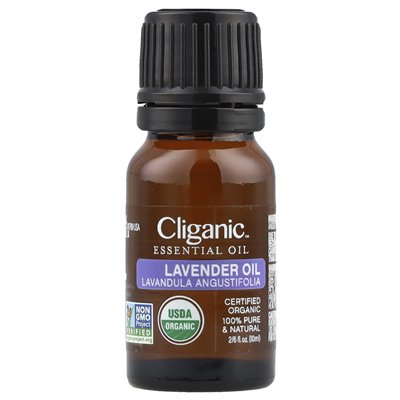 Cliganic, 100% Czysty Olejek Eteryczny, Olejek Lawendowy, 0,33 uncji (10 ml)