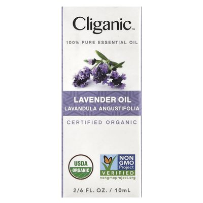 Cliganic, 100% Czysty Olejek Eteryczny, Olejek Lawendowy, 0,33 uncji (10 ml)
