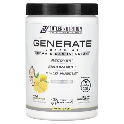 Cutler Nutrition, wytwarzanie, lepszy wlew BCAA i EAA, kwaśna lemoniada, 12,91 uncji (366 g)