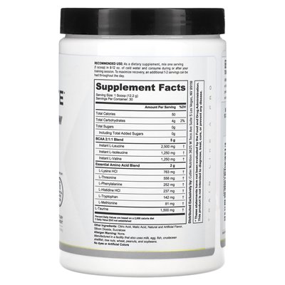 Cutler Nutrition, wytwarzanie, lepszy wlew BCAA i EAA, kwaśna lemoniada, 12,91 uncji (366 g)