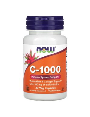 NOW Foods, C-1000, 30 Veg Capsules NOW Foods, C-1000, 30 Veg Capsules