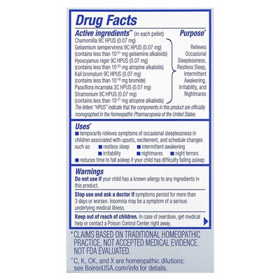Boiron, SleepCalm Kids, 2 Portable Tubes, 80 Pellets Each
