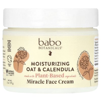 BOBO BOTANICALS, NISTURIZUNIKI CURALLE CHEAD, OSCE &amp CALENDULA, 2 uncje (57 g)