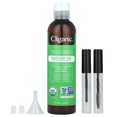 Ciganic, 100% czysty i naturalny, ekologiczny olej rycynowy, 8 fl oz (240 ml)