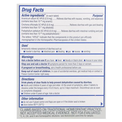 Boiron, dialacia®, ulga biegunkowa, niezmienione, 60 tabletek Meltaway Boiron, dialacia®, ulga biegunkowa, niezmienione, 60 tabletek Meltaway