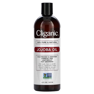 Cliganic, 100% Czyste i Naturalne, Olej Jojoba, 16 uncji (473 ml)