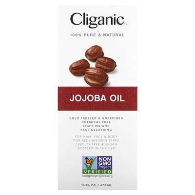 Cliganic, 100% Czyste i Naturalne, Olej Jojoba, 16 uncji (473 ml)