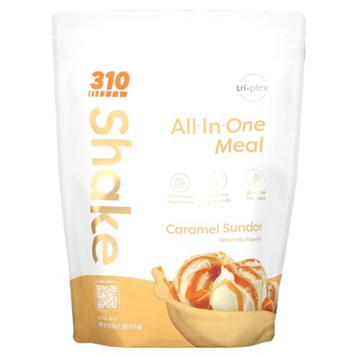 310 Nutrition, All-In-One Shake, Caramel Sundae, 28.7 oz (814.8 g) 310 Nutrition, All-In-One Shake, Caramel Sundae, 28.7 oz (814.8 g)