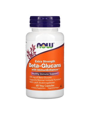 NOW Foods, Beta-Glucans, with ImmunEnhancer, Enhanced Potency, 250 mg, 60 Veg Capsules NOW Foods, Beta-Glucans, with ImmunEnhancer, Enhanced Potency, 250 mg, 60 Veg Capsules