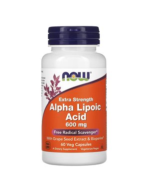 NOW Foods, Alpha Lipoic Acid, Extra Strength, 600mg, 60 Vegetarian Capsules