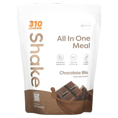 310 Nutrition, All-In-One-Shake, Schokoladenglück, 14,6 oz (414,4 g) 310 Nutrition, All-In-One-Shake, Schokoladenglück, 14,6 oz (414,4 g)